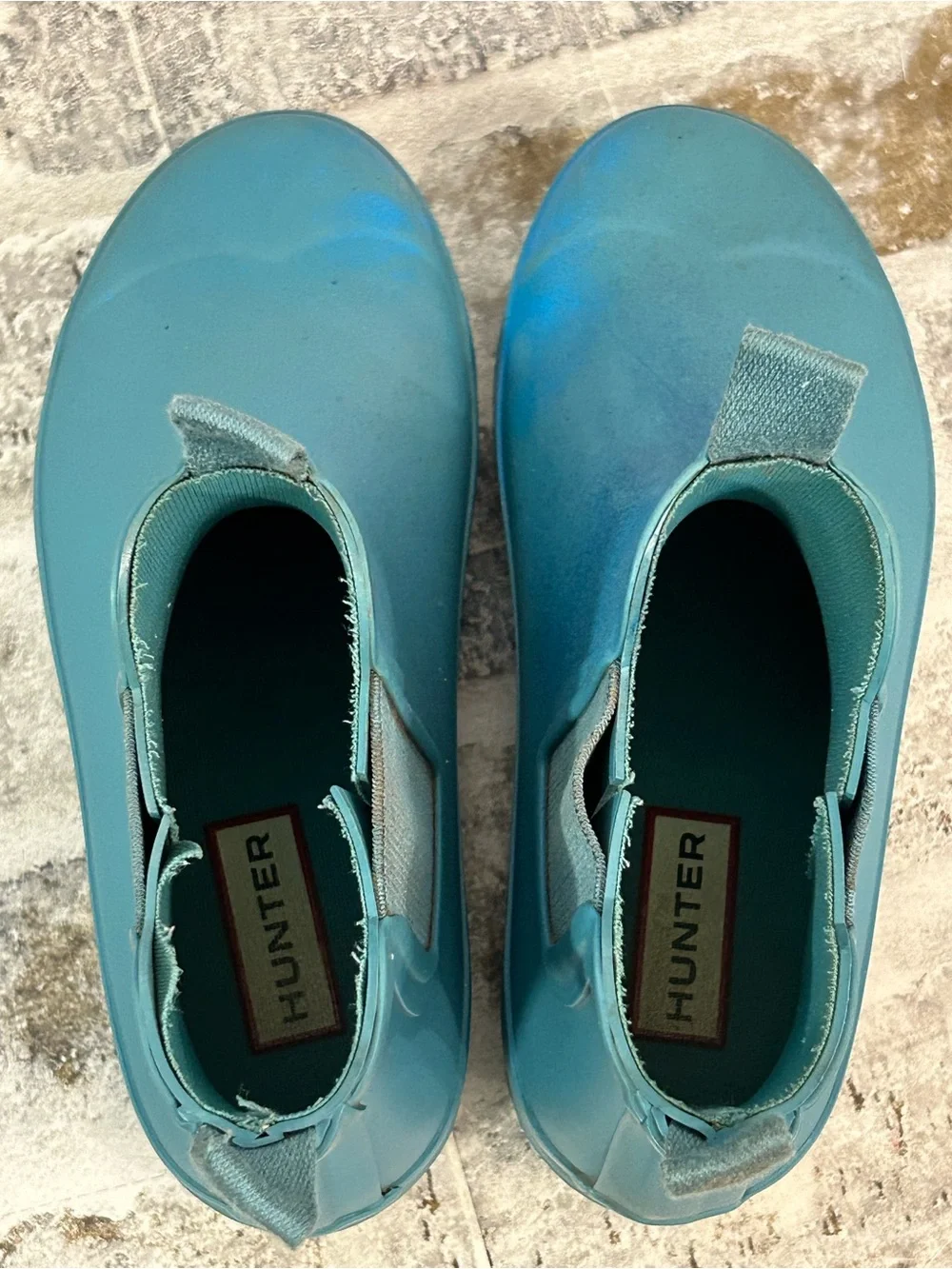 Hunter Kids Teal Short Chelsea Rain Boots